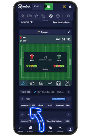 Event selection in sports section