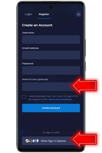Add a referral code