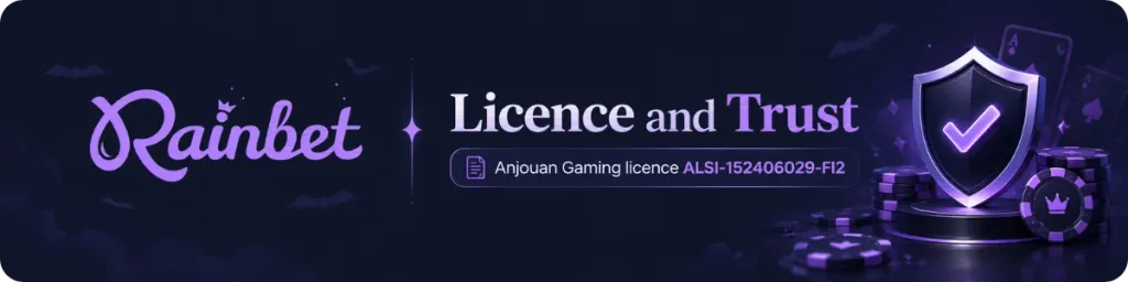 Rainbet sportbook - Licence and Trust